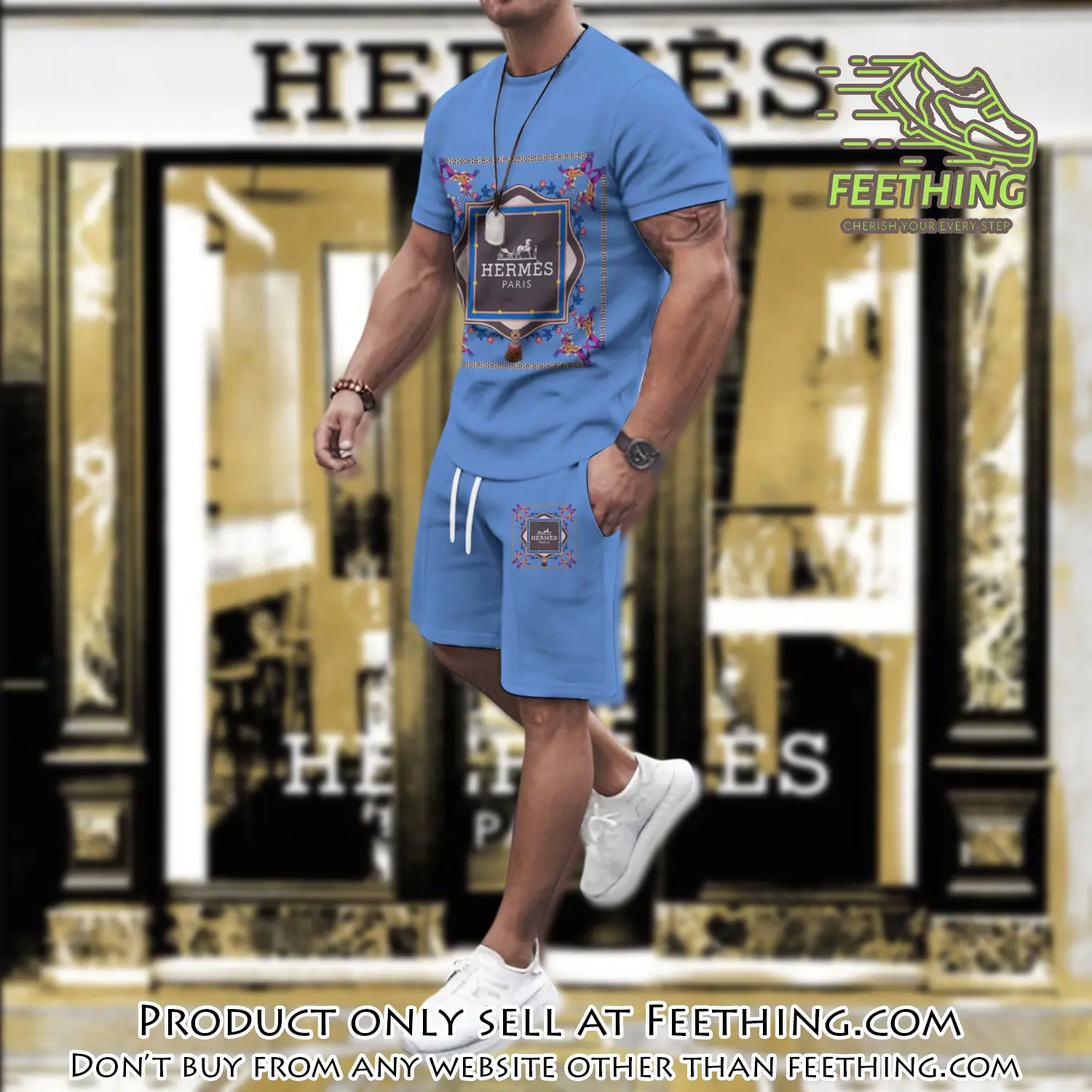 Hermes combo unisex tshirt & short limited luxury outfit cts1105 ft4803635